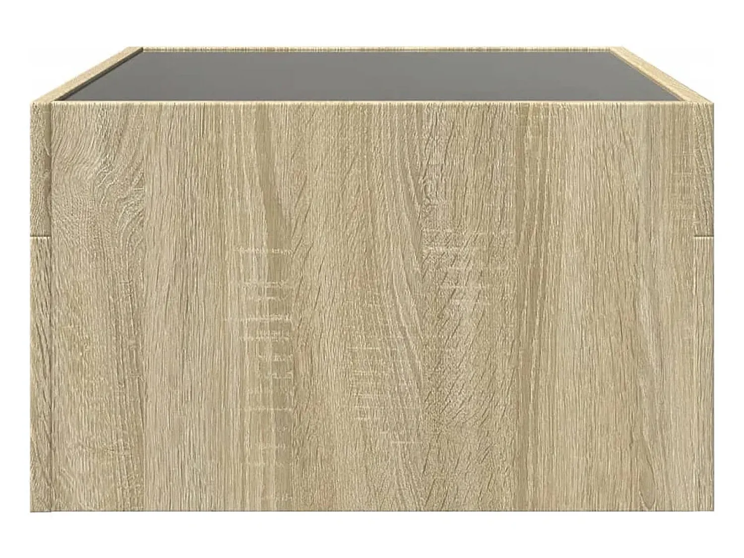 Mesa De Centro| Mesa de centro | Mesa de apoio luzes LED Infinity 70x50x30 cm carvalho sonoma Castanho