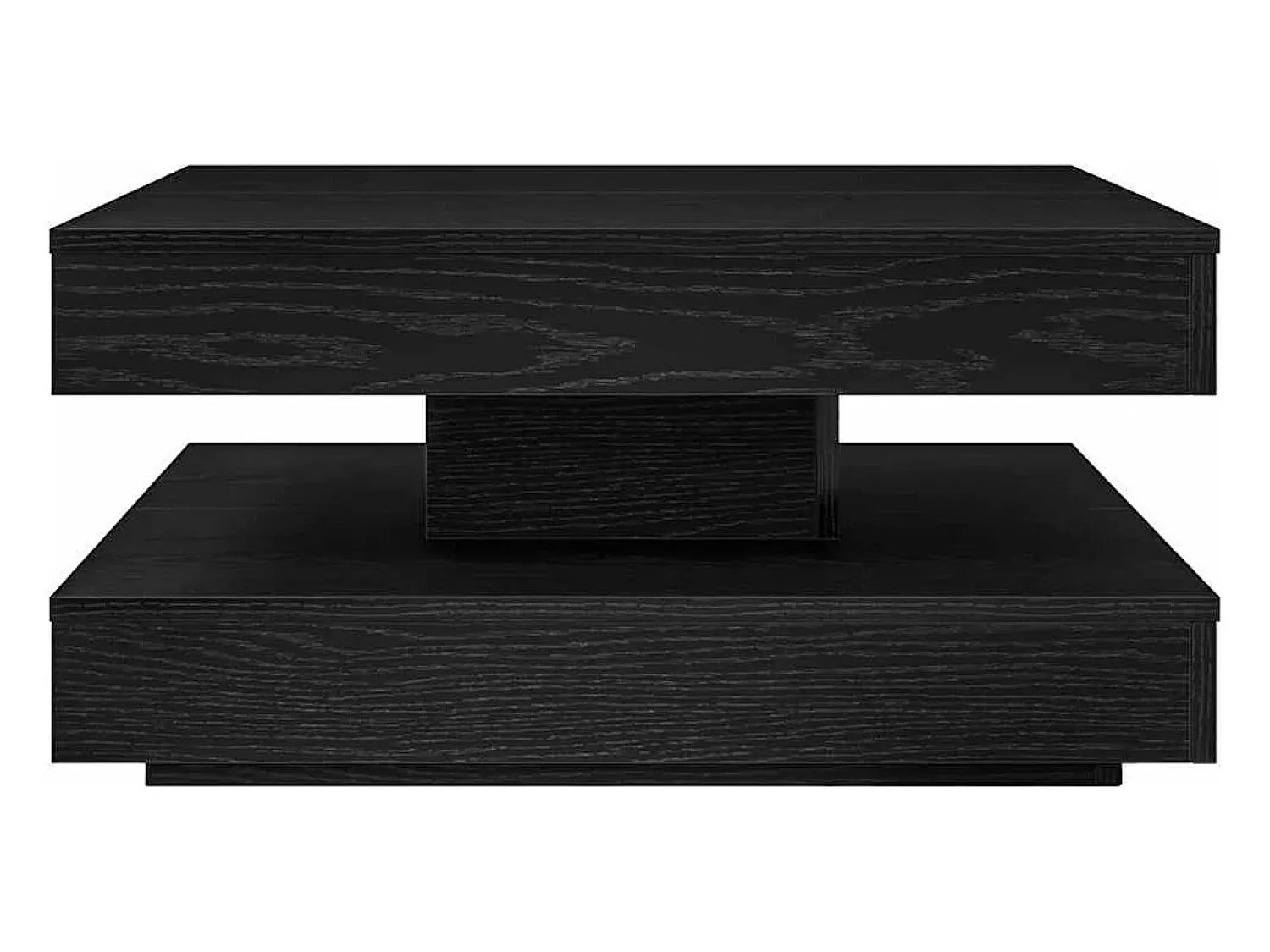 Mesa De Centro| Mesa de centro | Mesa de apoio | Mesa de café rotativa a 360 graus 70x70x34.5 cm Preto
