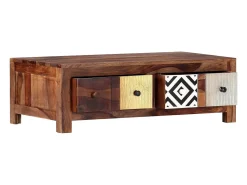 Mesa De Centro* Mesa de centro | Mesa de apoio | Mesa de café 90x50x30 cm madeira de acácia maciça Castanho