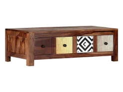 Mesa De Centro* Mesa de centro | Mesa de apoio | Mesa de café 90x50x30 cm madeira de acácia maciça Castanho