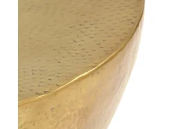 Mesa De Centro| Mesa de centro | Mesa de apoio | Mesa de café em alumínio martelado 70x30 cm bronze Cor de laranja