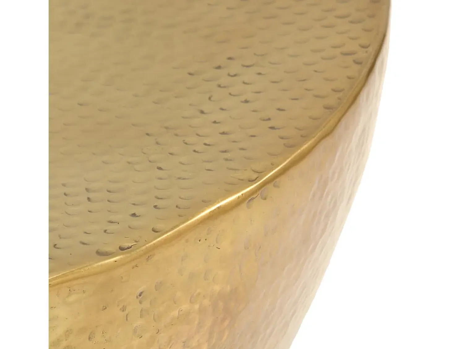 Mesa De Centro| Mesa de centro | Mesa de apoio | Mesa de café em alumínio martelado 70x30 cm bronze Cor de laranja