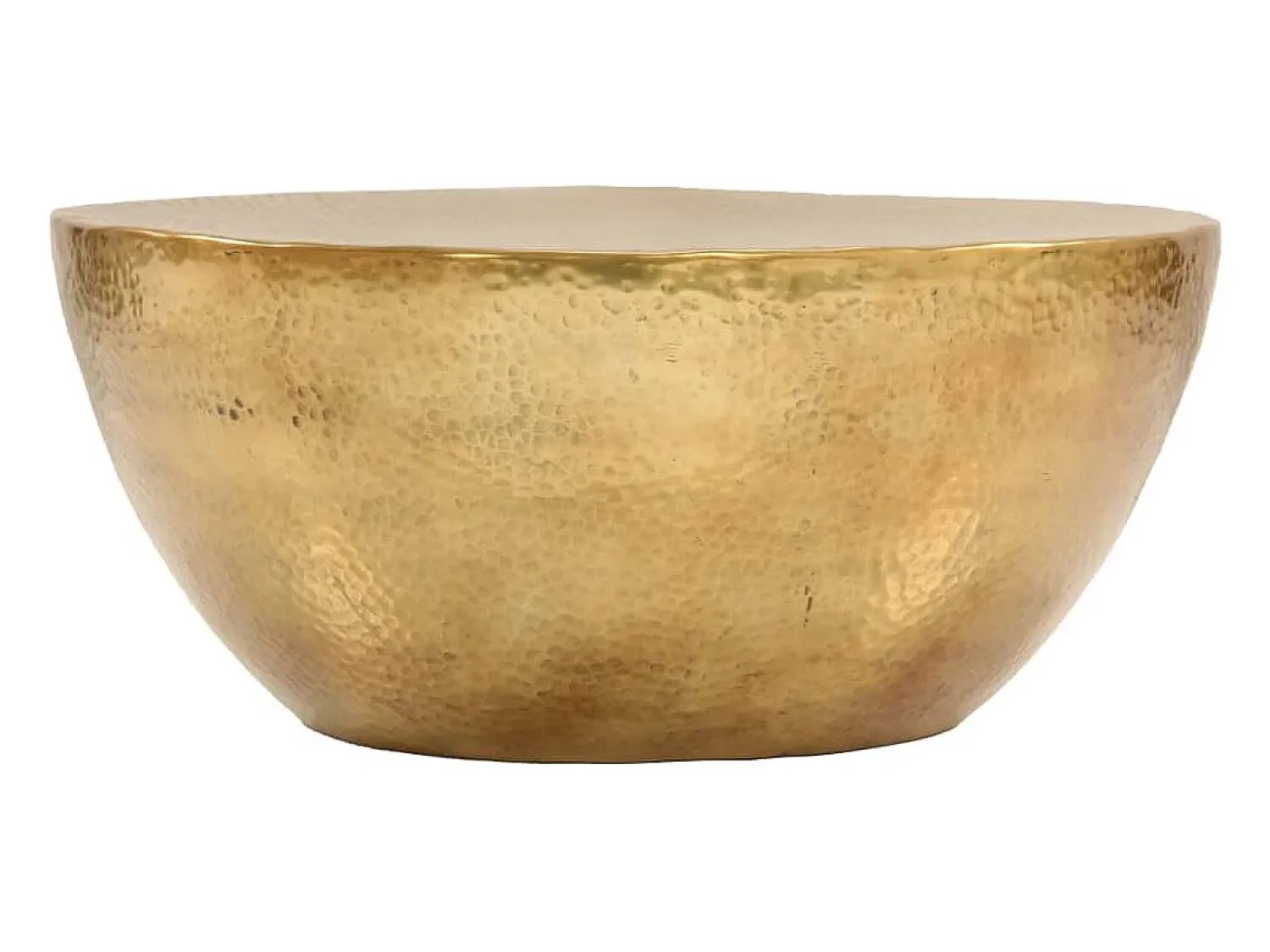Mesa De Centro| Mesa de centro | Mesa de apoio | Mesa de café em alumínio martelado 70x30 cm bronze Cor de laranja