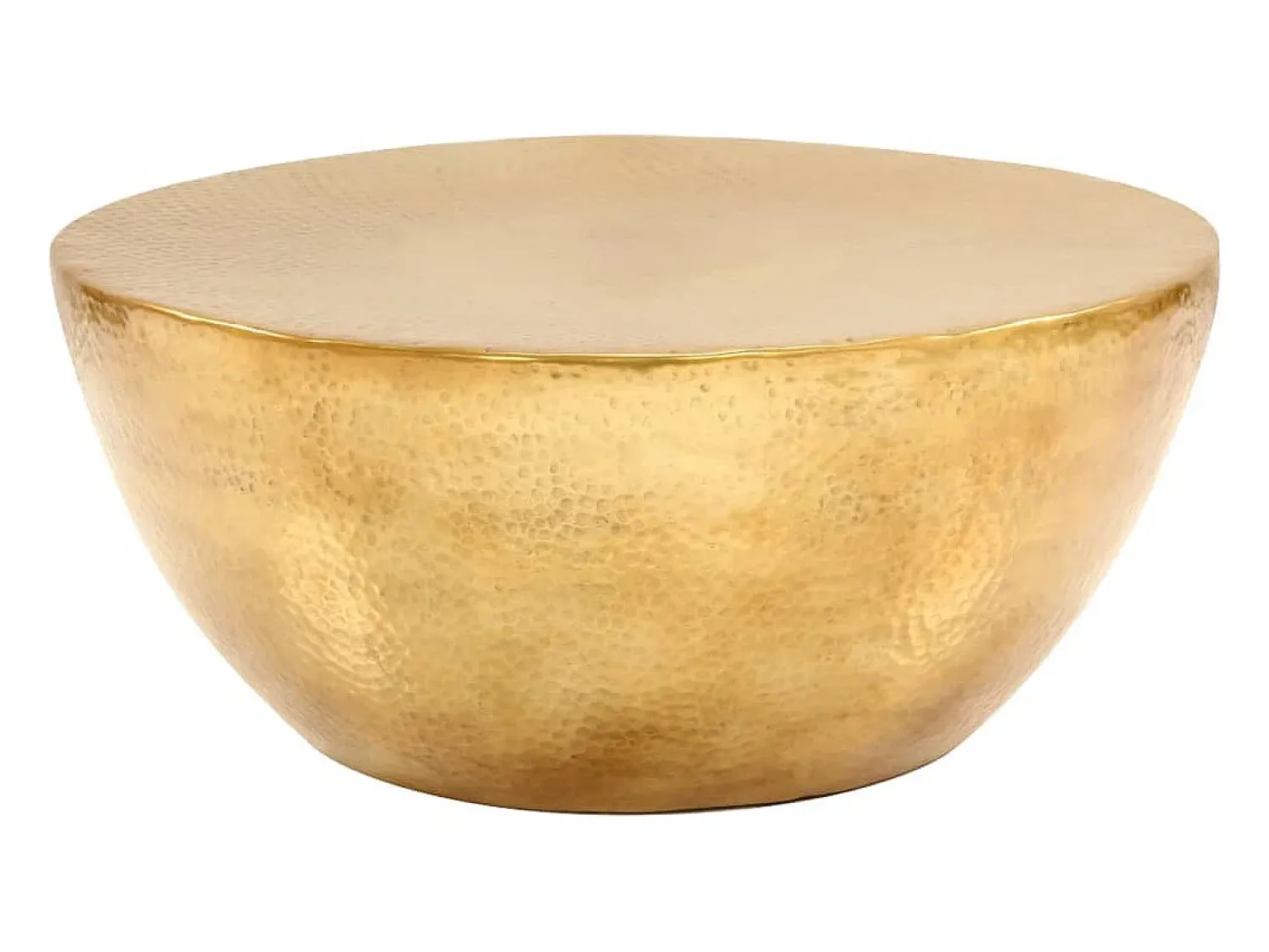 Mesa De Centro| Mesa de centro | Mesa de apoio | Mesa de café em alumínio martelado 70x30 cm bronze Cor de laranja