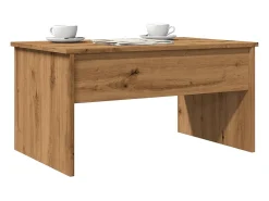 Mesa de centro | Mesa de apoio 80x50.5x41.5cm deriv. madeira carvalho artisiano^ Mesa De Centro