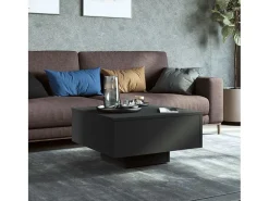 Mesa De Centro| Mesa de centro | Mesa de apoio 60x60x31.5 cm derivados de madeira Preto