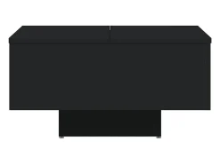 Mesa De Centro| Mesa de centro | Mesa de apoio 60x60x31.5 cm derivados de madeira Preto