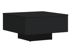 Mesa De Centro| Mesa de centro | Mesa de apoio 60x60x31.5 cm derivados de madeira Preto