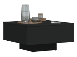 Mesa De Centro| Mesa de centro | Mesa de apoio 60x60x31.5 cm derivados de madeira Preto