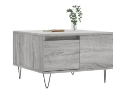 Mesa de centro | Mesa de apoio 55x55x36.5 cm derivados de madeira cinza sonoma^ Mesa De Centro