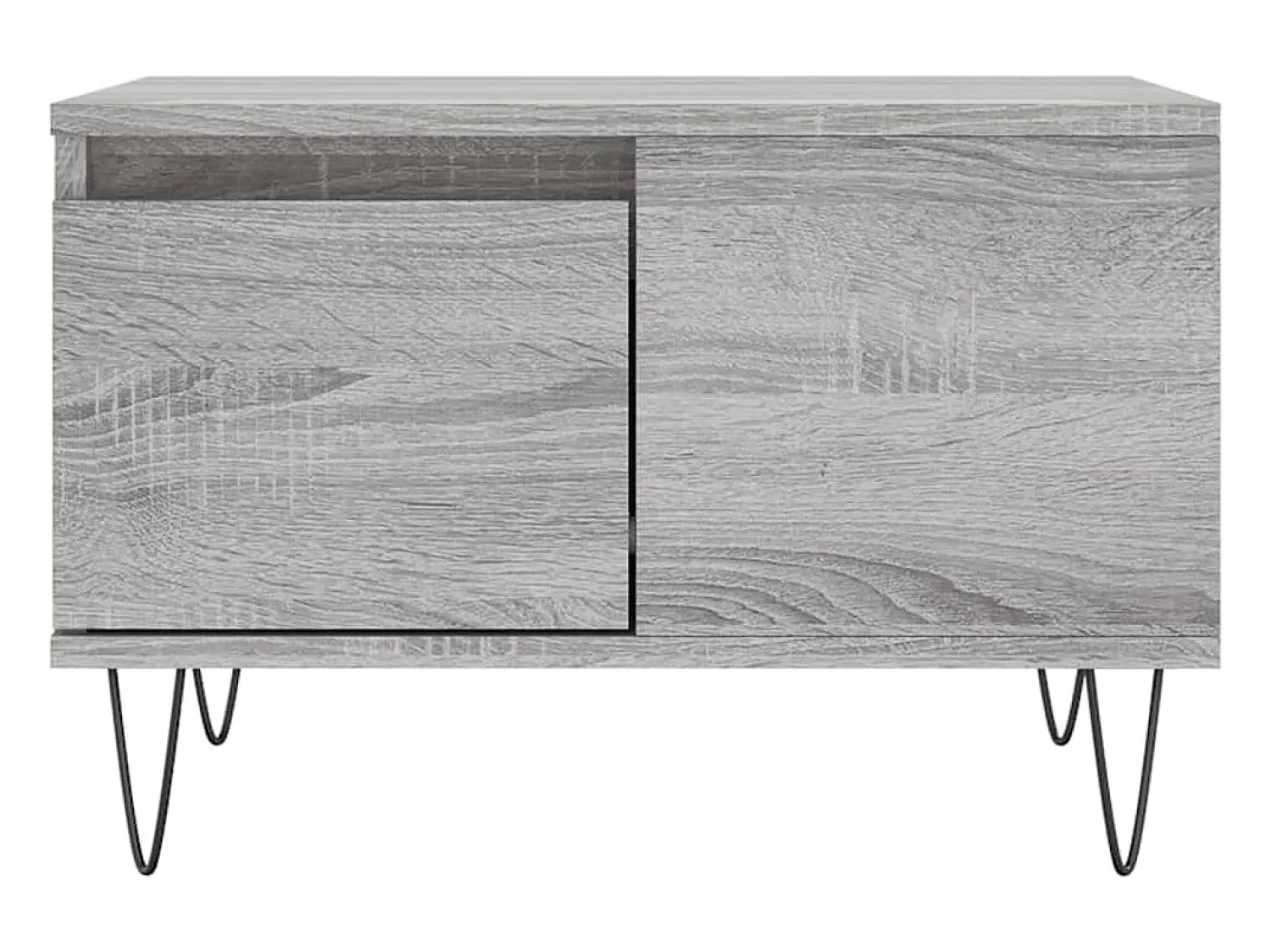 Mesa de centro | Mesa de apoio 55x55x36.5 cm derivados de madeira cinza sonoma^ Mesa De Centro