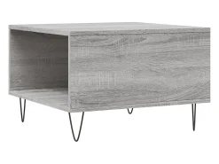 Mesa de centro | Mesa de apoio 55x55x36.5 cm derivados de madeira cinza sonoma^ Mesa De Centro