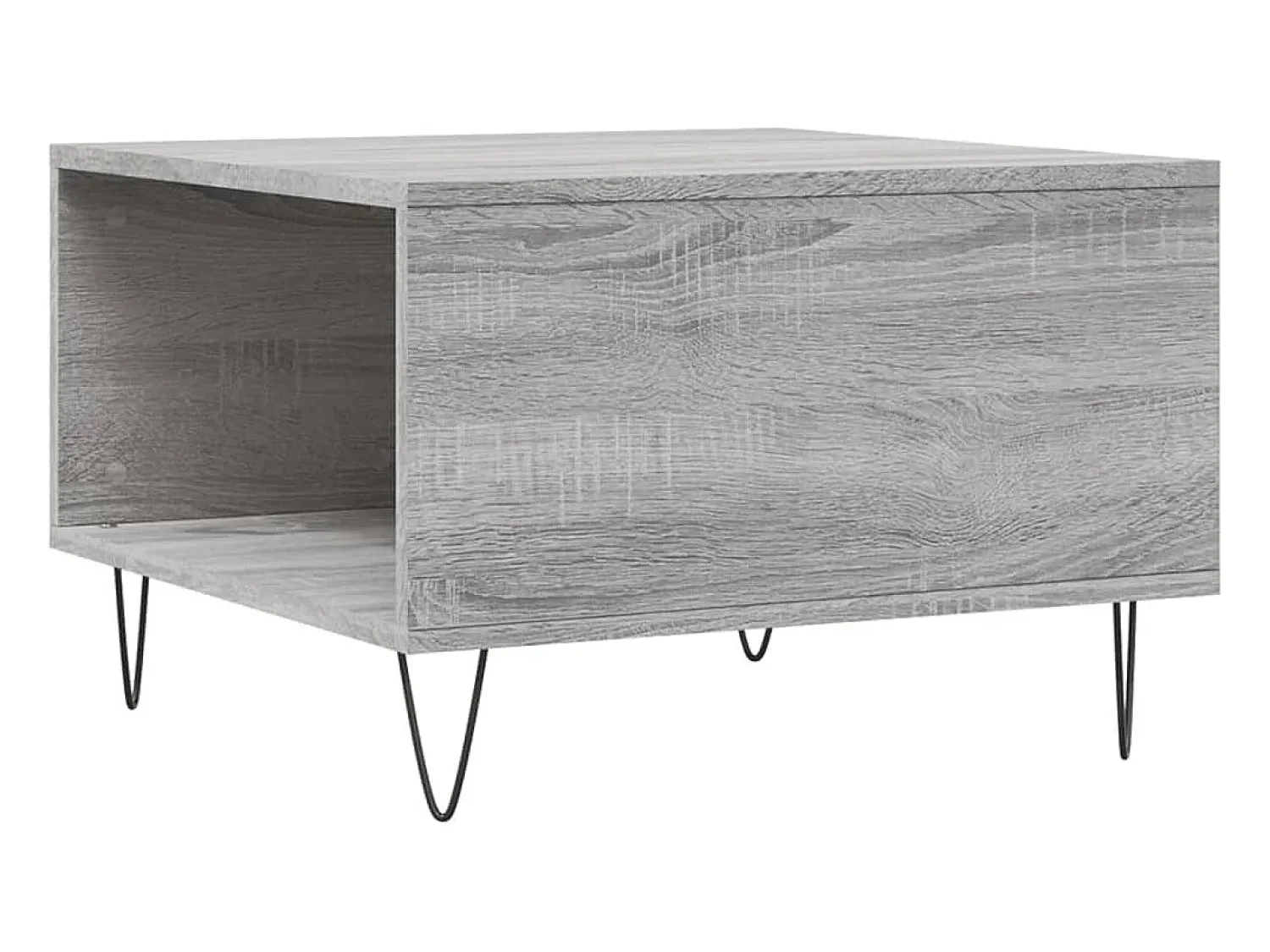 Mesa de centro | Mesa de apoio 55x55x36.5 cm derivados de madeira cinza sonoma^ Mesa De Centro