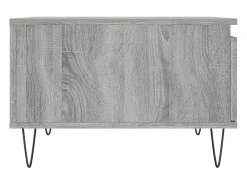 Mesa de centro | Mesa de apoio 55x55x36.5 cm derivados de madeira cinza sonoma^ Mesa De Centro