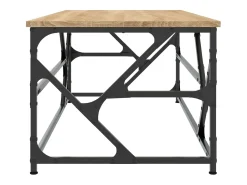 Mesa De Centro* Mesa de centro | Mesa de apoio 100x50x40 cm derivados madeira cor carvalho sonoma Castanho