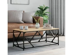 Mesa De Centro* Mesa de centro | Mesa de apoio 100x50x40 cm derivados madeira cor carvalho sonoma Castanho