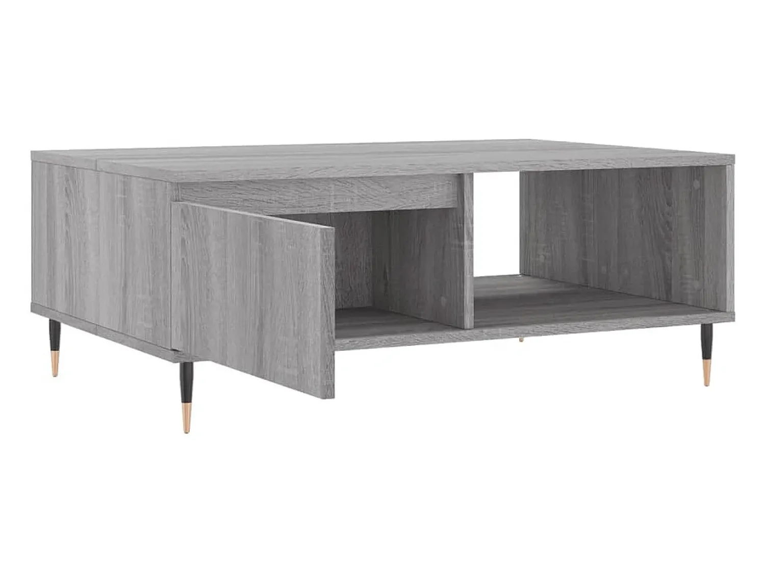 Mesa De Centro* Mesa de centro | Mesa de apoio 90x60x35 cm derivados de madeira sonoma Cinzento