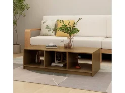 New Mesa de centro | Mesa de apoio 110x50x34 cm pinho maciço mel Castanho
