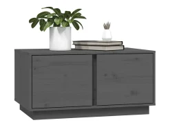 Mesa de centro | Mesa de apoio 80x50x40 cm madeira de pinho maciça cinza^ Mesa De Centro
