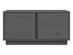 Mesa de centro | Mesa de apoio 80x50x40 cm madeira de pinho maciça cinza^ Mesa De Centro