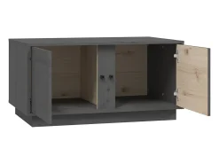 Mesa de centro | Mesa de apoio 80x50x40 cm madeira de pinho maciça cinza^ Mesa De Centro