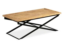 Outlet Mesa de centro | Mesa de apoio | Mesa de café madeira de mangueira maciça 110x55x42 cm Castanho