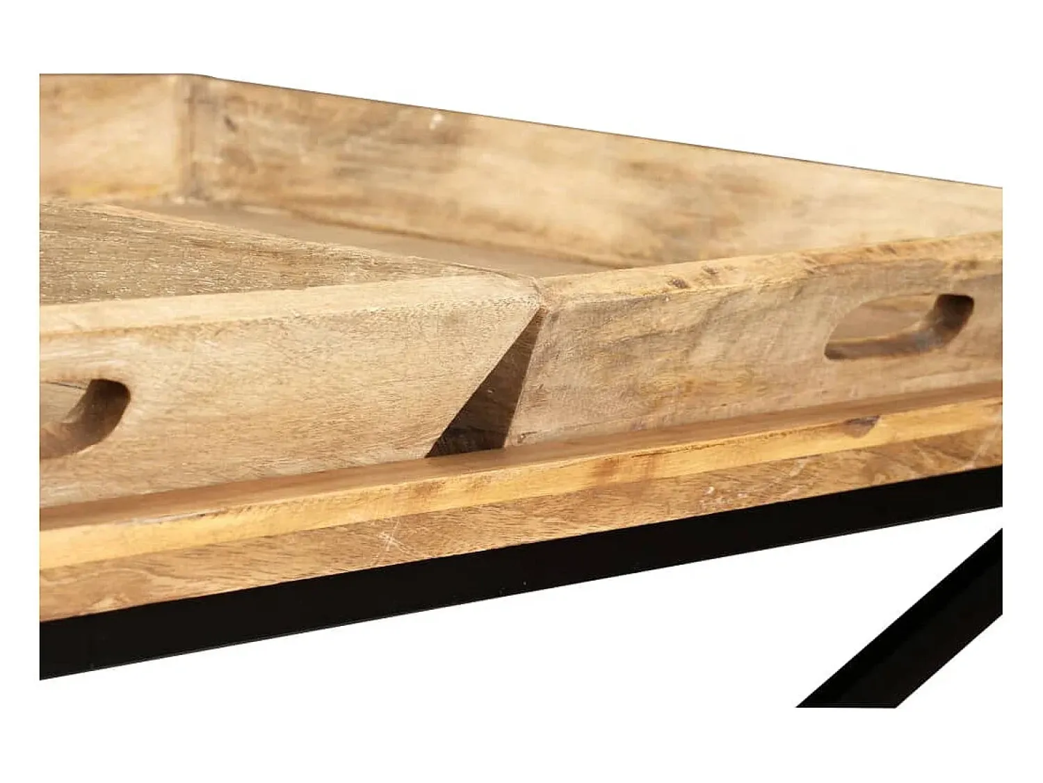 Outlet Mesa de centro | Mesa de apoio | Mesa de café madeira de mangueira maciça 110x55x42 cm Castanho
