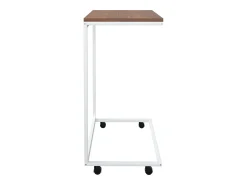 Best Mesa de centro | Mesa de apoio c/ rodas 55x35x70 cm derivados de madeira branca Branco