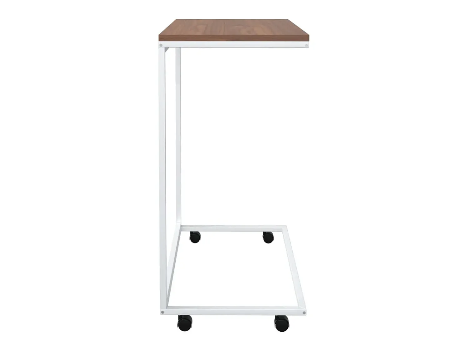 Best Mesa de centro | Mesa de apoio c/ rodas 55x35x70 cm derivados de madeira branca Branco