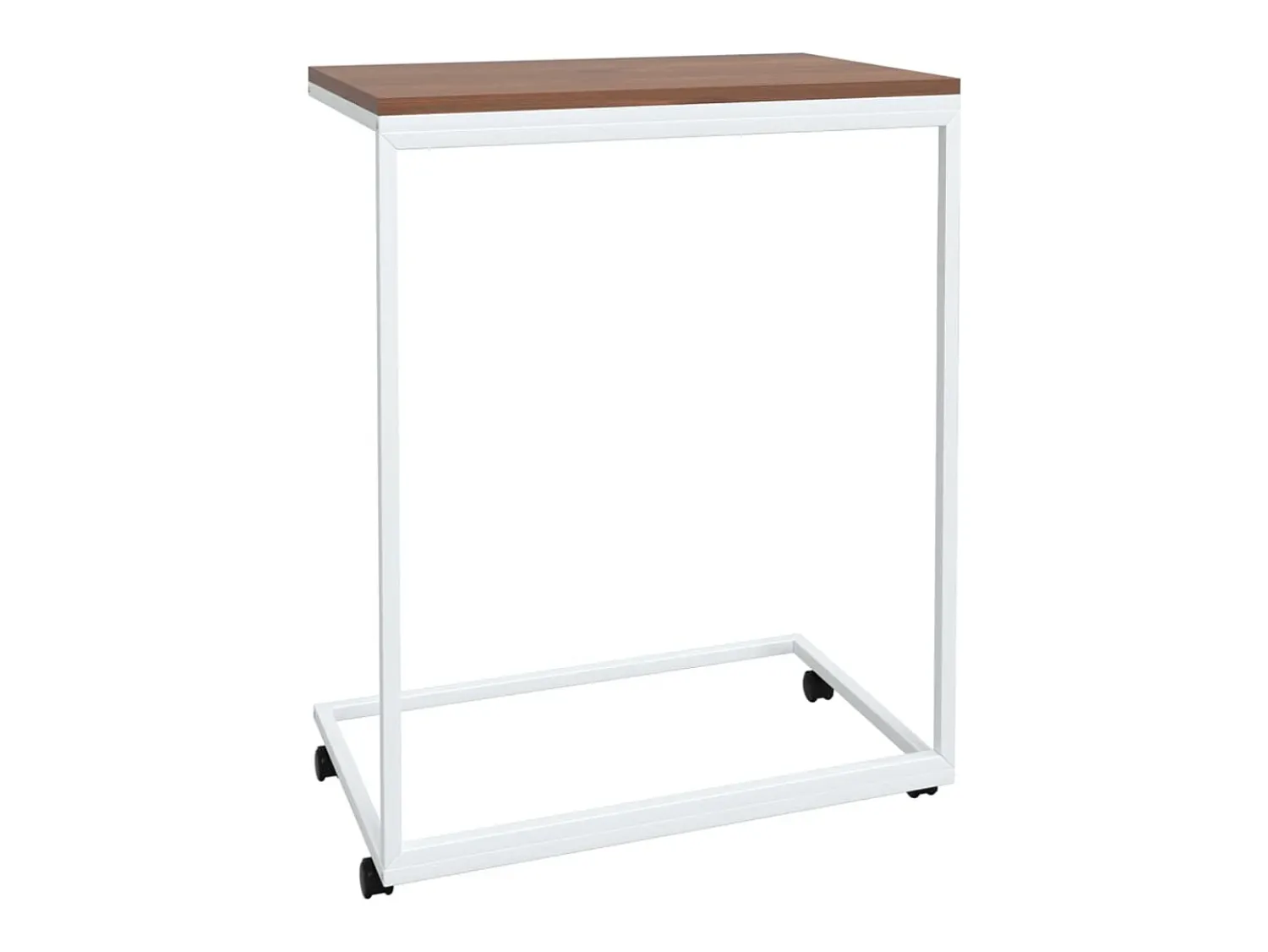 Best Mesa de centro | Mesa de apoio c/ rodas 55x35x70 cm derivados de madeira branca Branco