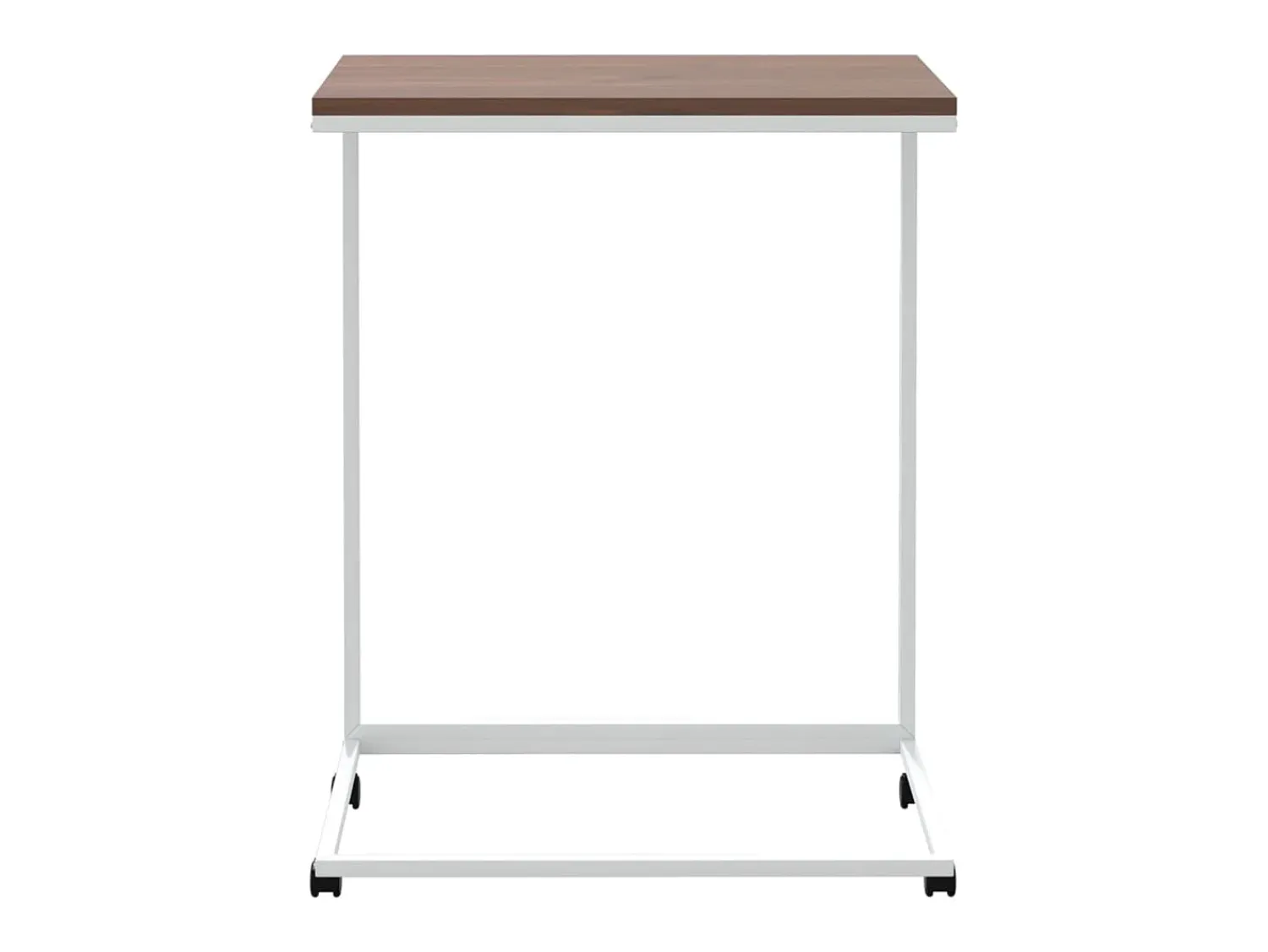 Best Mesa de centro | Mesa de apoio c/ rodas 55x35x70 cm derivados de madeira branca Branco