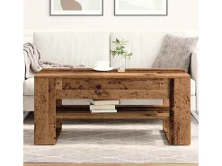 Mesa De Centro| Mesa de centro | Mesa de apoio Madeira antiga 102x55x45 cm Castanho