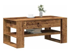 Mesa De Centro| Mesa de centro | Mesa de apoio Madeira antiga 102x55x45 cm Castanho