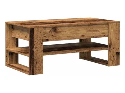Mesa De Centro| Mesa de centro | Mesa de apoio Madeira antiga 102x55x45 cm Castanho