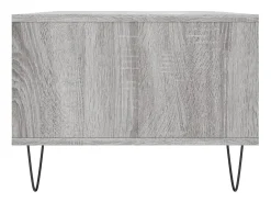 Mesa De Centro* Mesa de centro | Mesa de apoio 90x50x36.5 cm derivados madeira sonoma Cinzento