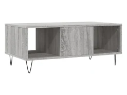 Mesa De Centro* Mesa de centro | Mesa de apoio 90x50x36.5 cm derivados madeira sonoma Cinzento