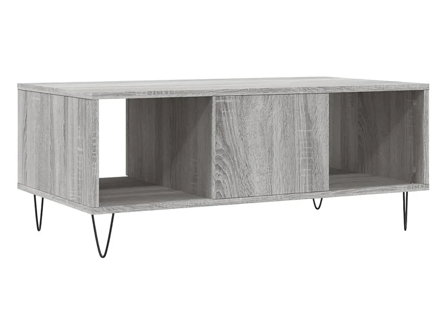 Mesa De Centro* Mesa de centro | Mesa de apoio 90x50x36.5 cm derivados madeira sonoma Cinzento