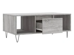 Mesa De Centro* Mesa de centro | Mesa de apoio 90x50x36.5 cm derivados madeira sonoma Cinzento