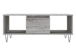 Mesa De Centro* Mesa de centro | Mesa de apoio 90x50x36.5 cm derivados madeira sonoma Cinzento