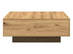 Mesa De Centro| Mesa de centro | Mesa de apoio carvalho artisiano 80x80x31 cm Castanho