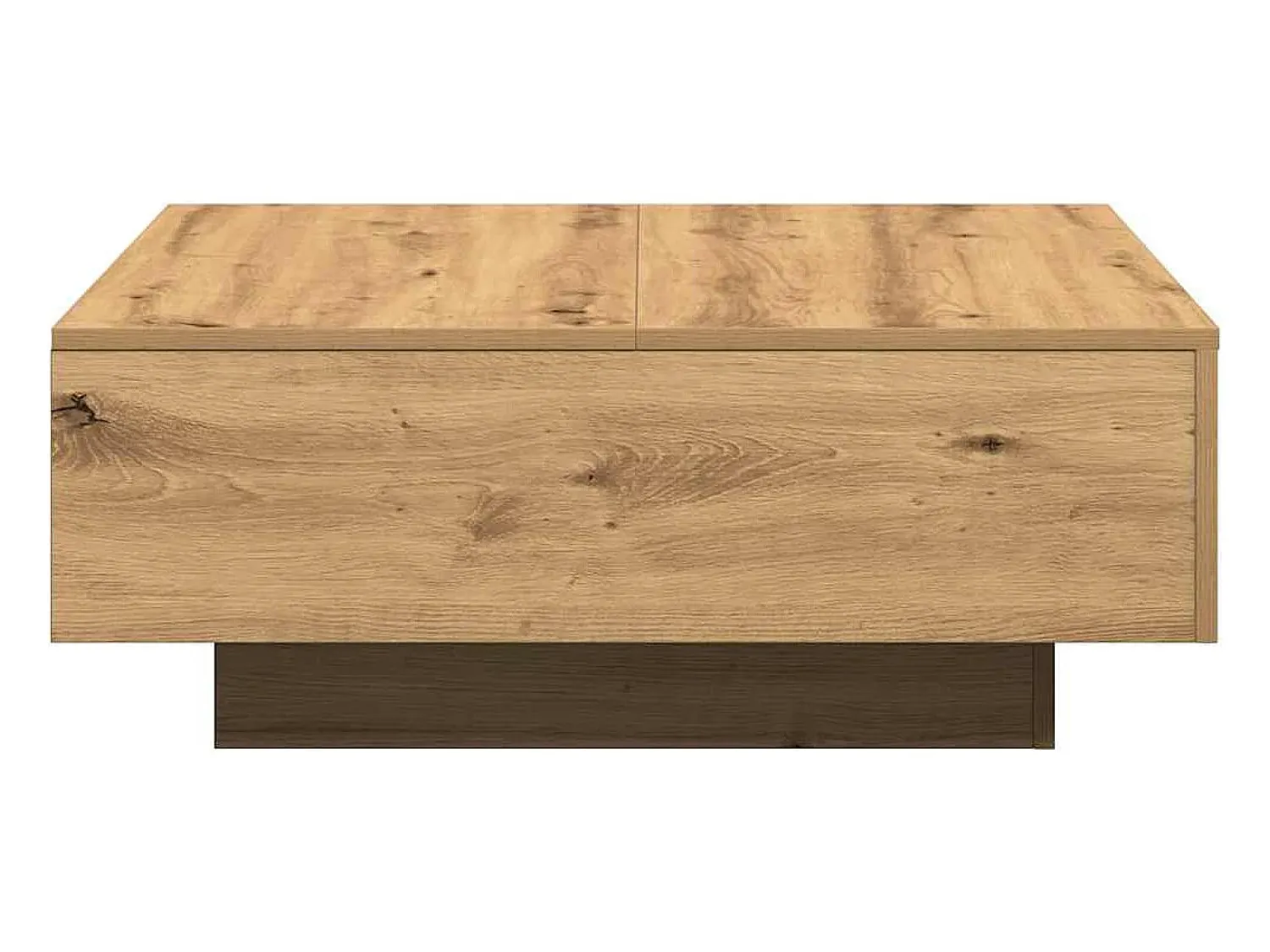 Mesa De Centro| Mesa de centro | Mesa de apoio carvalho artisiano 80x80x31 cm Castanho