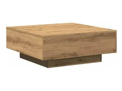 Mesa De Centro| Mesa de centro | Mesa de apoio carvalho artisiano 80x80x31 cm Castanho