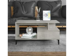 Mesa De Centro| Mesa de centro | Mesa de apoio 90x49x45 derivados de madeira cimento Cinzento