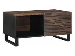 Mesa de centro | Mesa de apoio | Mesa de café Marrom e Preto 80x50x40 cm^ Mesa De Centro