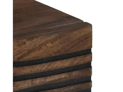 Mesa de centro | Mesa de apoio | Mesa de café Marrom e Preto 80x50x40 cm^ Mesa De Centro