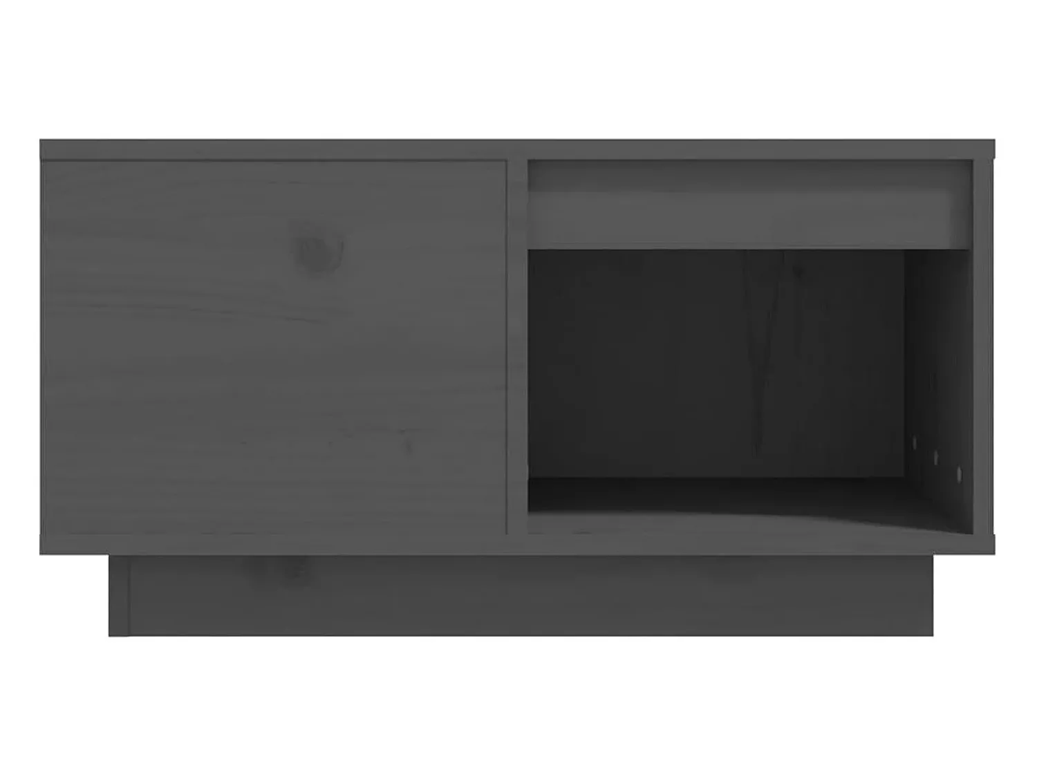 Mesa de centro | Mesa de apoio 60x61x32.5 cm madeira de pinho maciça^ Mesa De Centro
