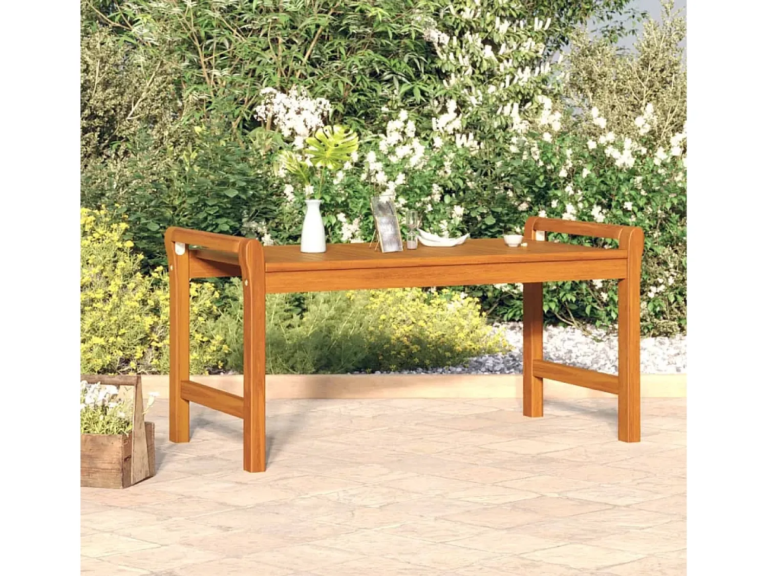 Mesa De Centro| Mesa de centro | Mesa de apoio | Mesa de café 100x50x50 cm madeira de acácia maciça Castanho