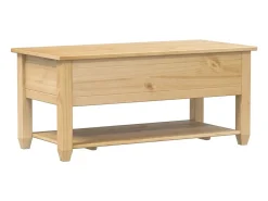 Best Mesa de centro | Mesa de apoio com gavetas Corona 100x48x45 cm pinho maciço Castanho