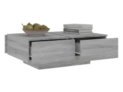 Mesa De Centro| Mesa de centro | Mesa de apoio 90x60x31 cm derivados de madeira sonoma Cinzento