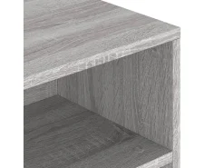 New Mesa de centro | Mesa de apoio 90x55x42.5 cm derivados de madeira cinza sonoma Cinzento